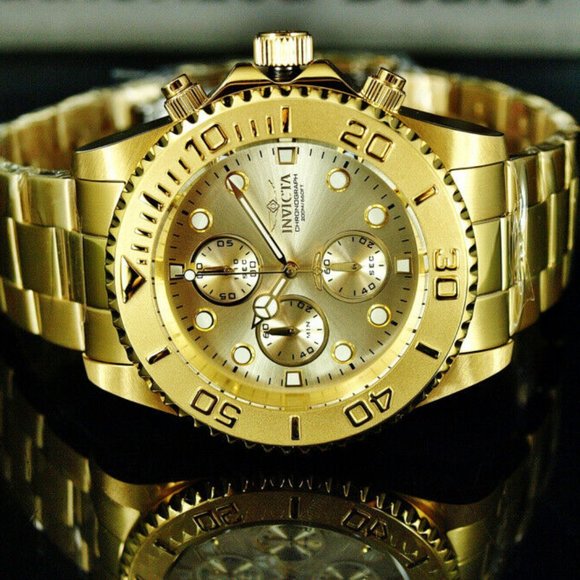 Invicta 44mm 18k Champagne Men's Watch